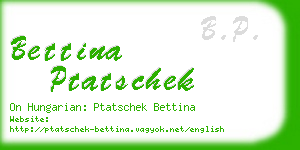 bettina ptatschek business card